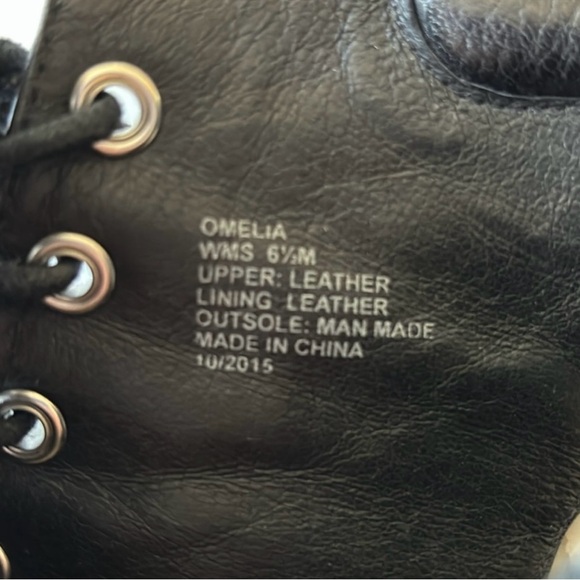 Kenneth Cole New York Omelia Black leather platform Sandal Bootie Wedge size 6.5 - Picture 5 of 6